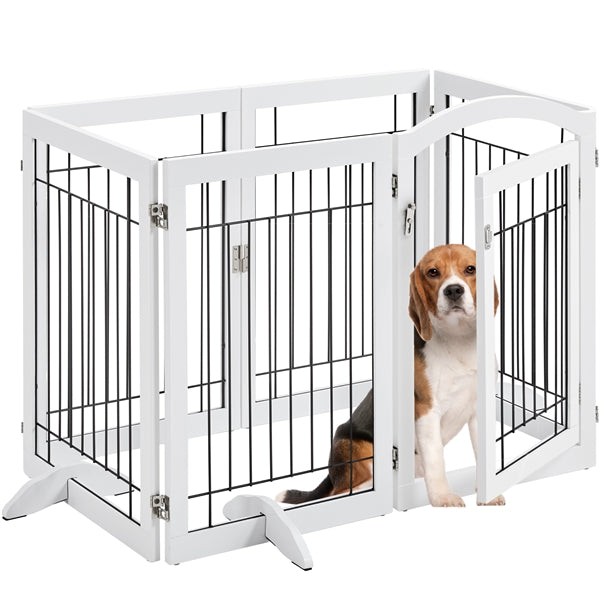 Yaheetech 32-inch Tall Dog Gate with Door Extra Wide