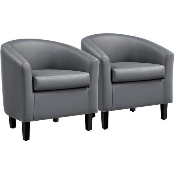 Yaheetech Barrel Chairs Set of 2