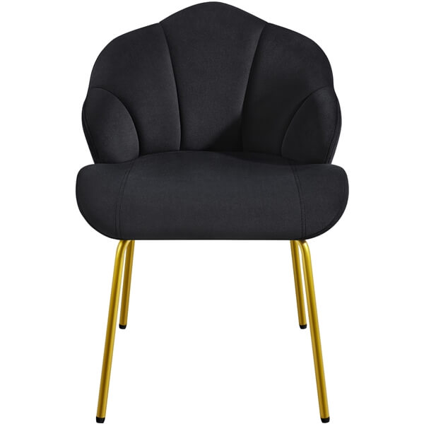 Yaheetech Velvet Accent Chair with Shell-Shaped Backrest