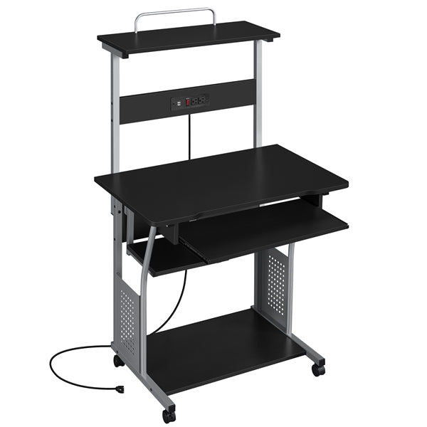 Yaheetech 3 Tiers Rolling Computer Desk on Wheels
