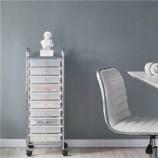 Yaheetech 10 Drawer Rolling Storage Cart