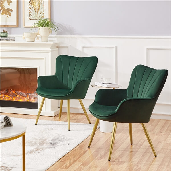 Yaheetech Velvet Accent Chair