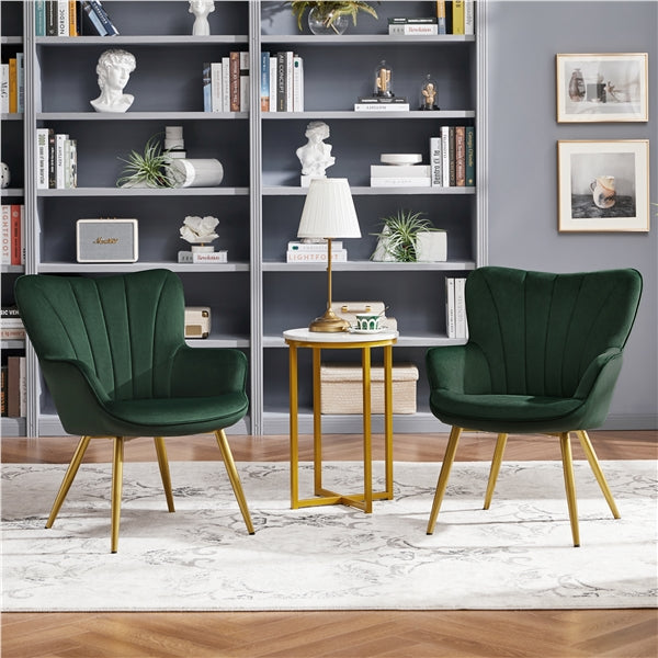 Yaheetech Velvet Accent Chair