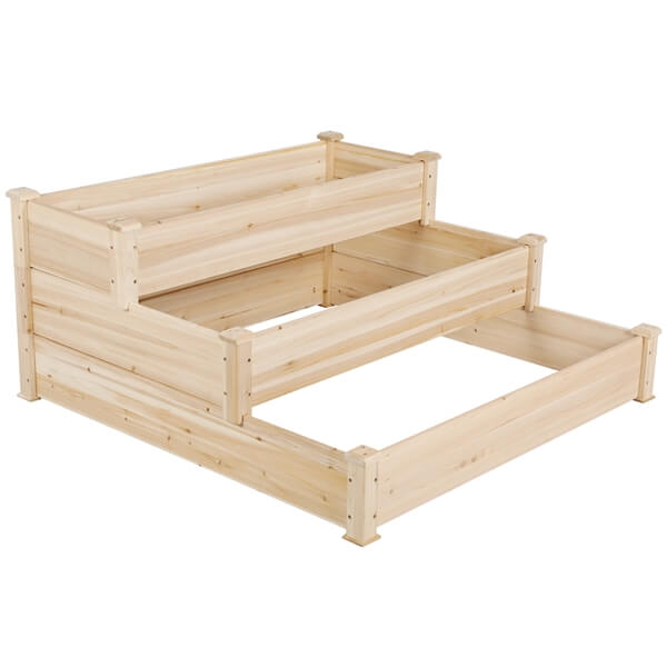 Yaheetech 3 Tier Raised Garden Bed Fir Wood