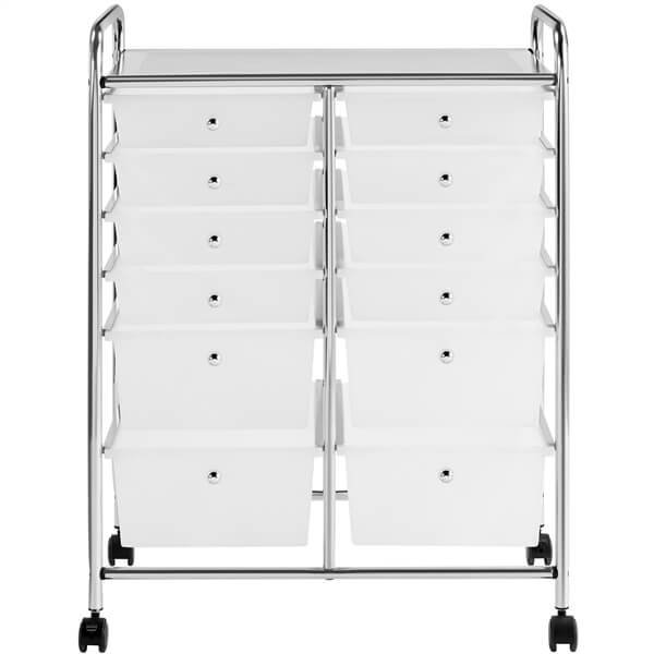 Yaheetech 12 Drawers Rolling Storage Cart