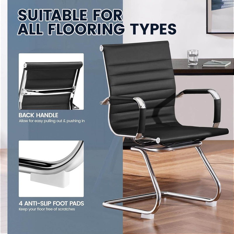 Yaheetech Modern Faux Leather Office Reception Chair