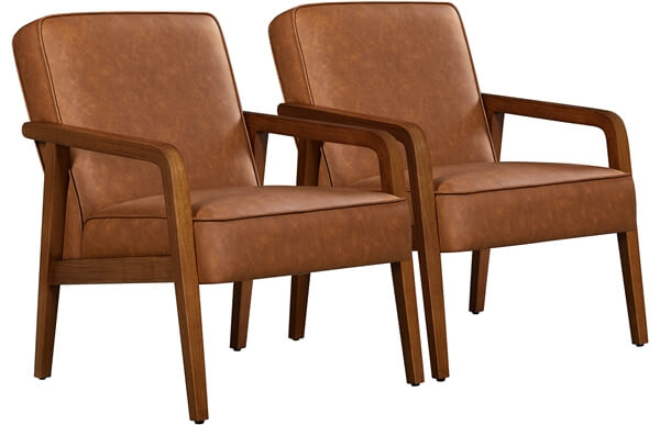 Yaheetech Mid-Century Modern Upholstered Lounge Chair