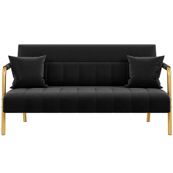 Yaheetech  30" W Modern Sofa Small Sofa Luxurious Velvet Fabric