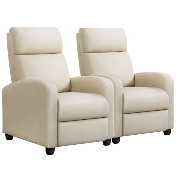 Yaheetech Modern Fabric Recliner Chair