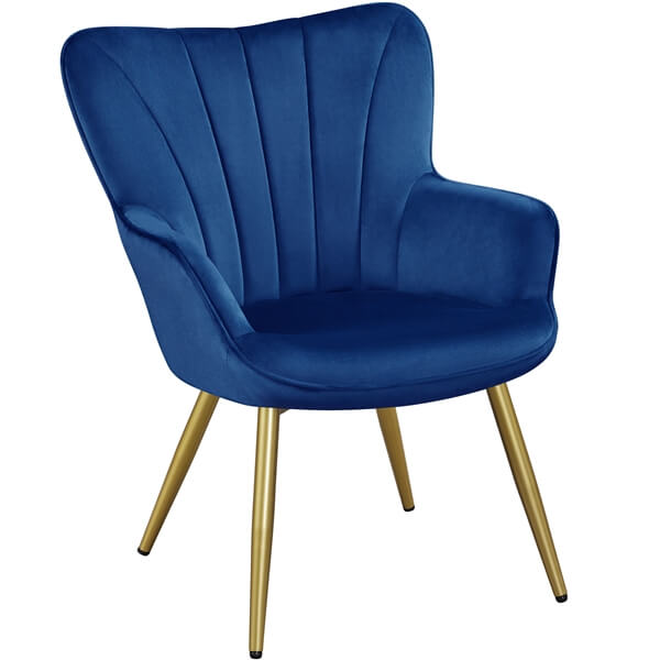 Yaheetech Velvet Accent Chair