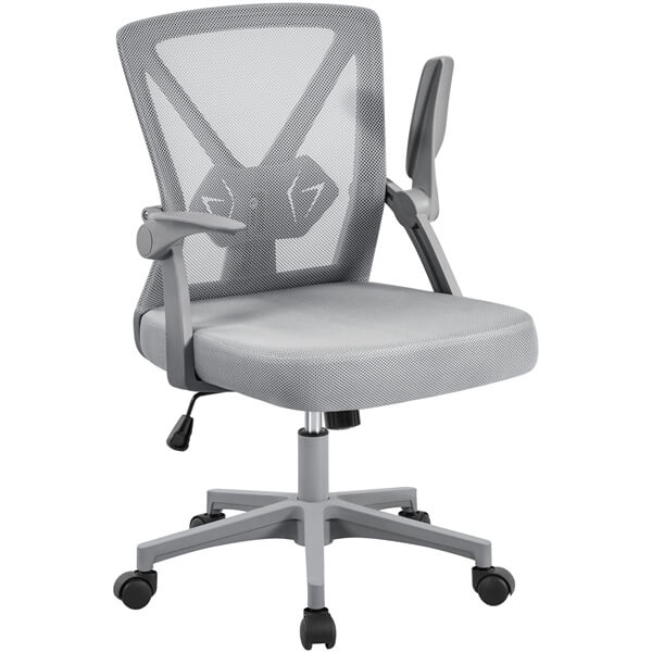 Yaheetech Computer Mesh Chair with Flip-up Arms Adjustable Height