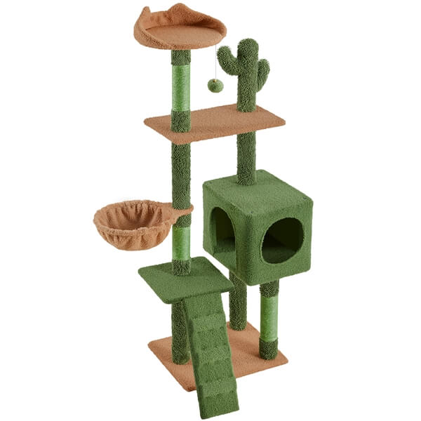 59.5″ H Cactus-Design Cat Tree for Indoor Cats
