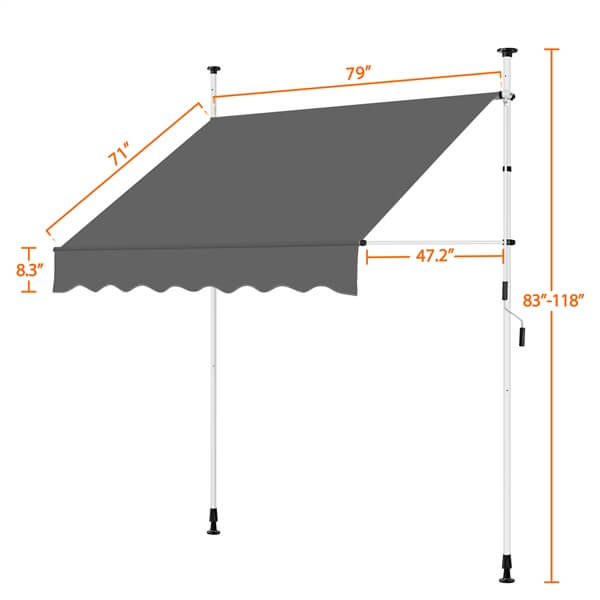 Yaheetech 78"×118" Outdoor Sunshade Shelter