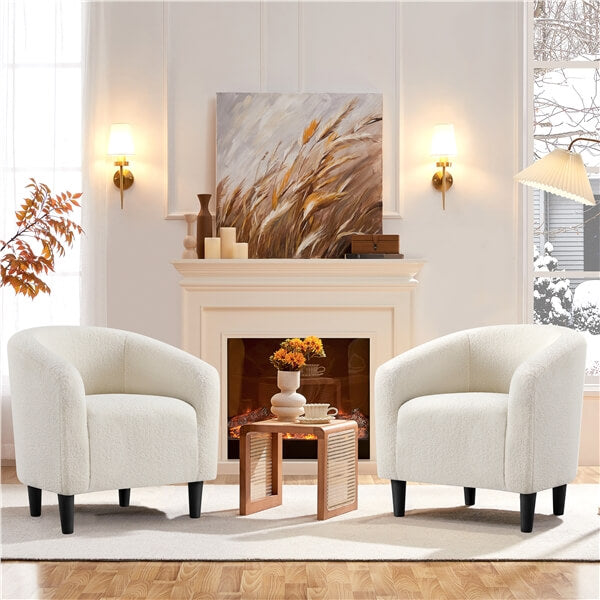 Set of 2 Boucle Club Chair