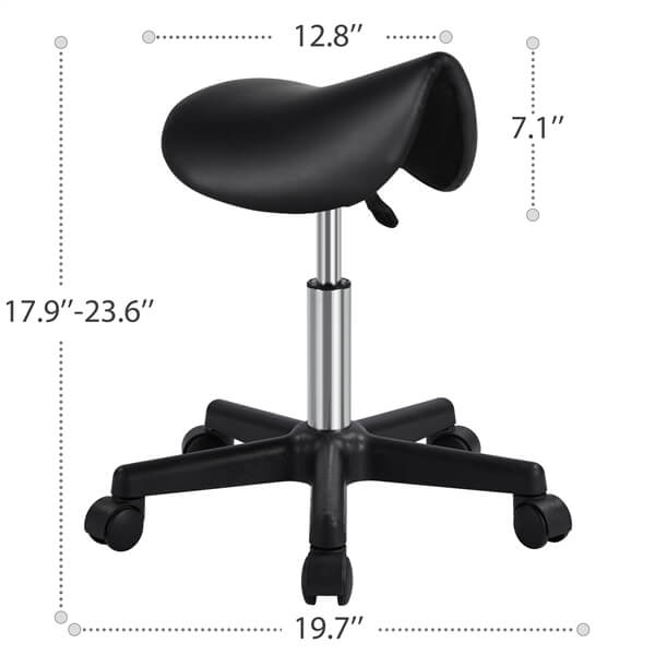Yaheetech  Rolling Saddle Stool Hydraulic Adjustable Salon Chair