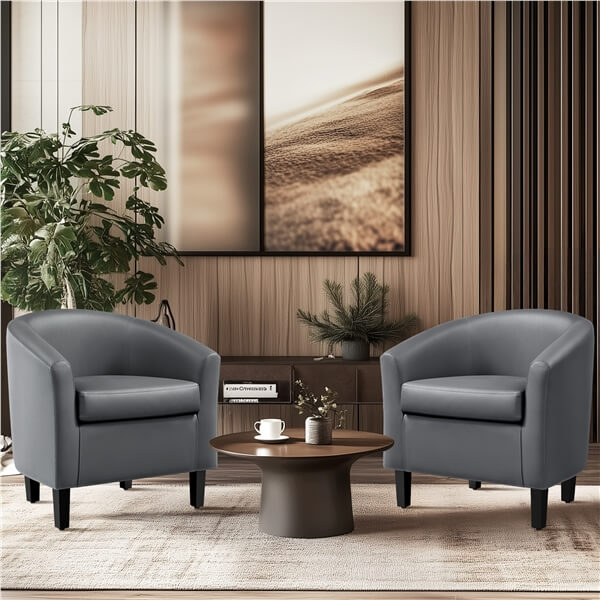 Yaheetech Barrel Chairs Set of 2