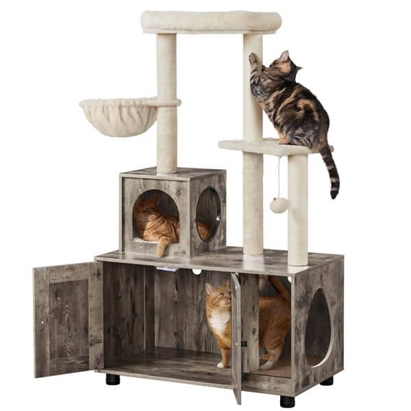 Yaheetech Litter Box Enclosure with Cat Tree