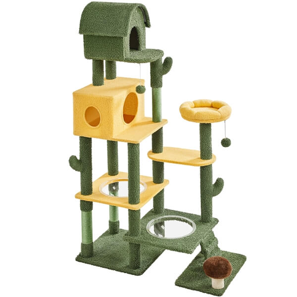 68.5″ H Oasis-Themed Cat Tree for Indoor Cats