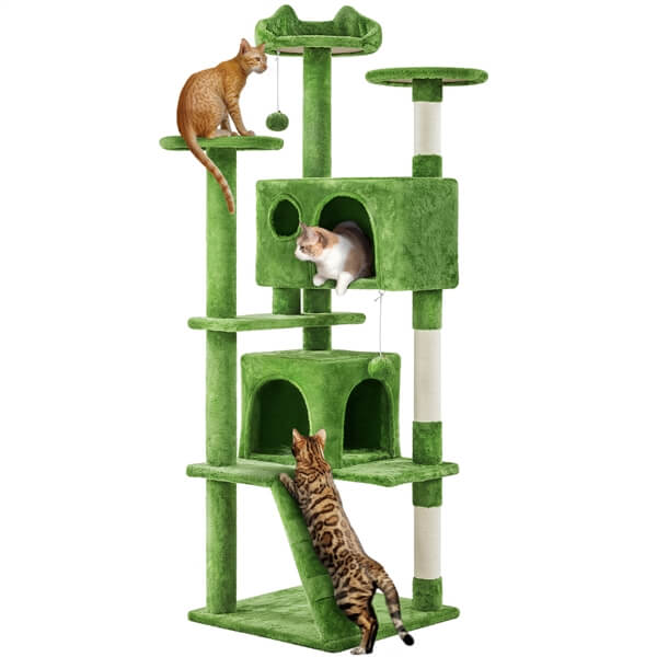 62.5″ H Cat Tree Condo Kitten Tree Tower