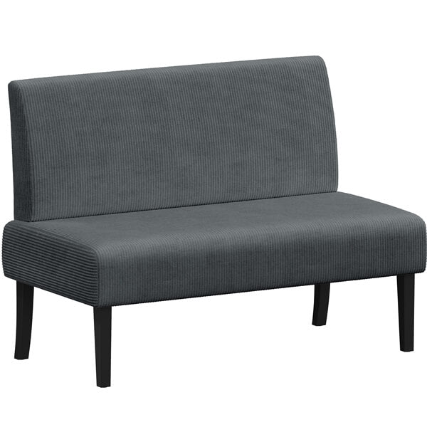 Yaheetech Corduroy Loveseat Small Couch