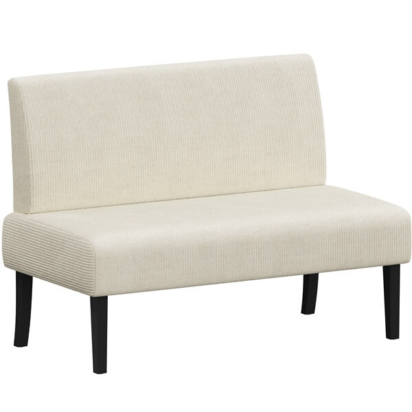 Yaheetech Corduroy Loveseat Small Couch