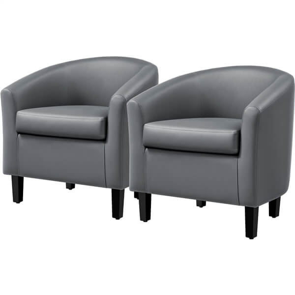 Yaheetech Upholstered Barrel Chair