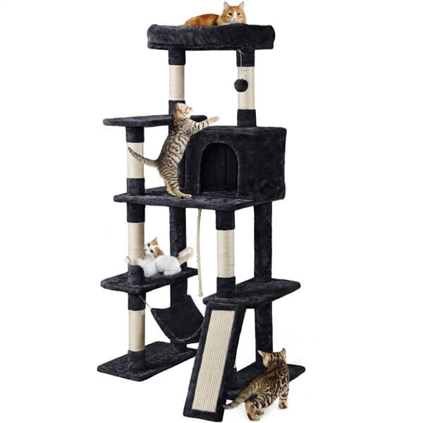 Yaheetech  63″ Tall Multilevel Cat Tree