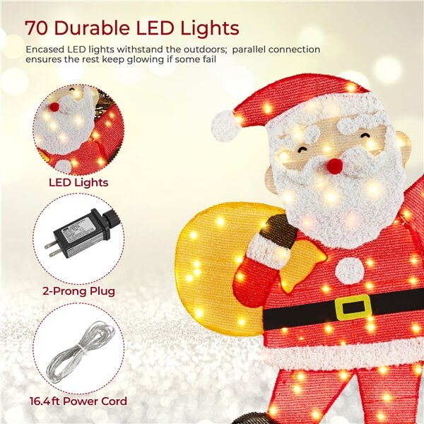 led santa outdoor