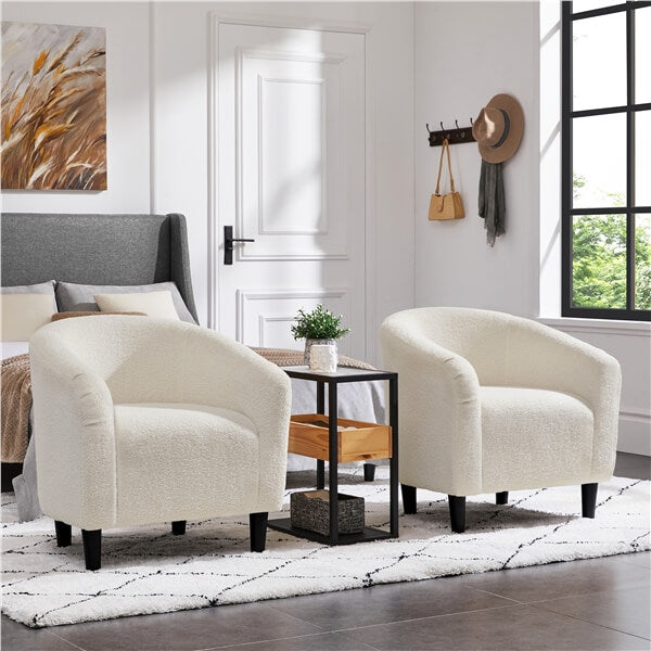 Set of 2 Boucle Club Chair