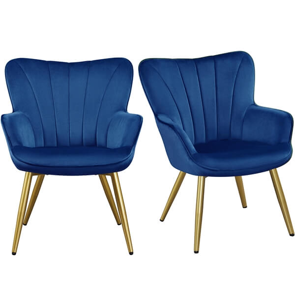 Yaheetech Velvet Accent Chair