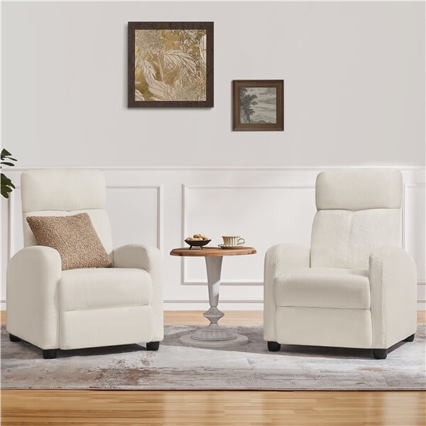 Yaheetech Fabric Pushback Recliner Chair