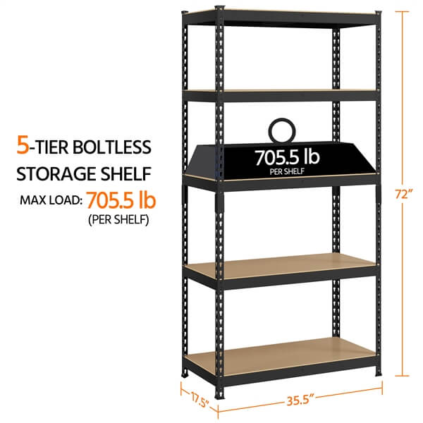 Yaheetech Storage Shelves, 5 Tier