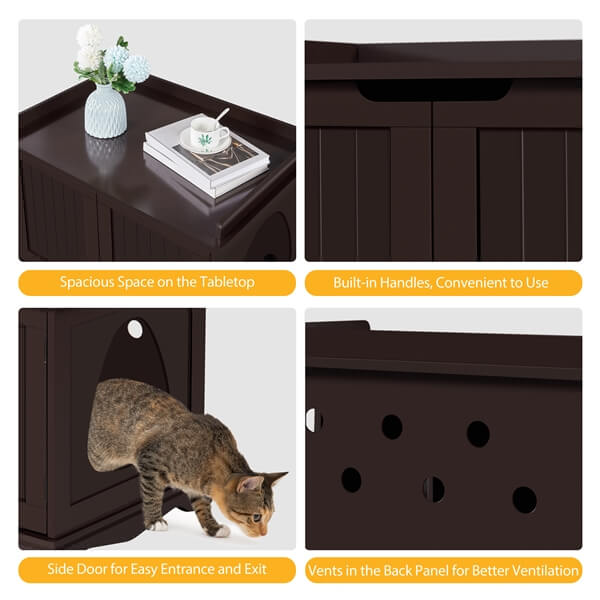 Yaheetech Cat Litter Box Enclosure