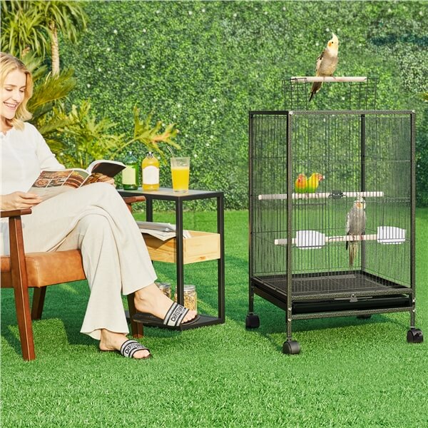 Yaheetech 35 inch Wrought Iron Bird Cage