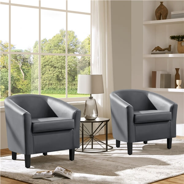 Yaheetech Barrel Chairs Set of 2