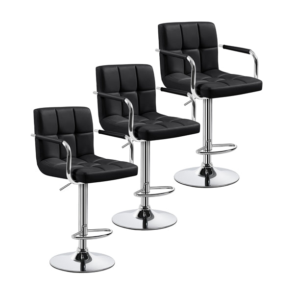 Yaheetech PU Leather Adjustable Swivel Barstools
