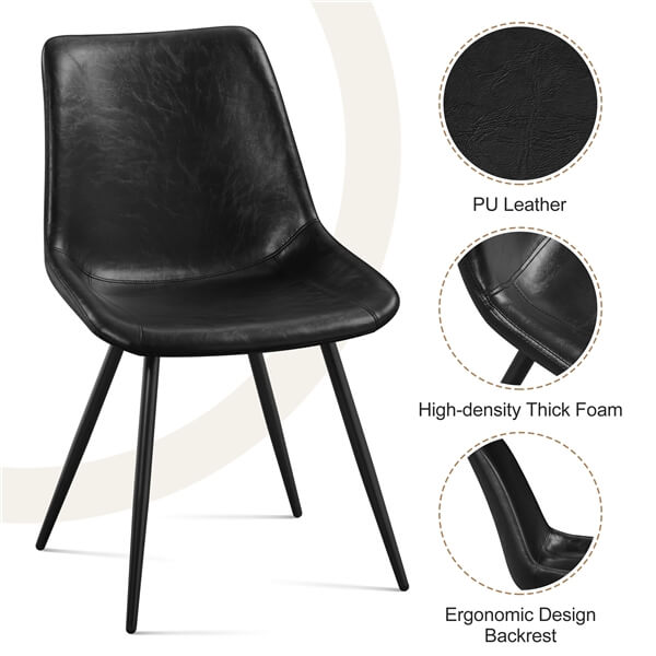 Yaheetech Dining Chairs Set of 2 Modern Upholstered Dining Room Chairs