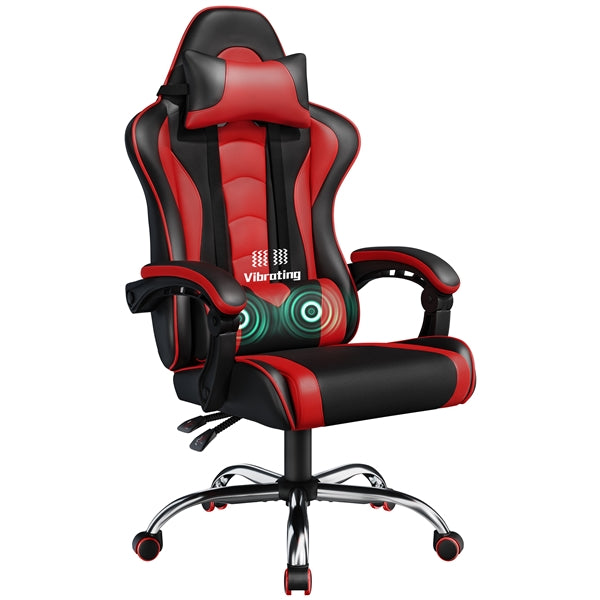 Yaheetech Computer Office Chair with Headrest and Massage Lumbar Support