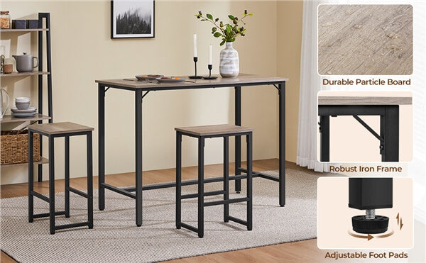 Yaheetech 3 Piece Dining Table Set
