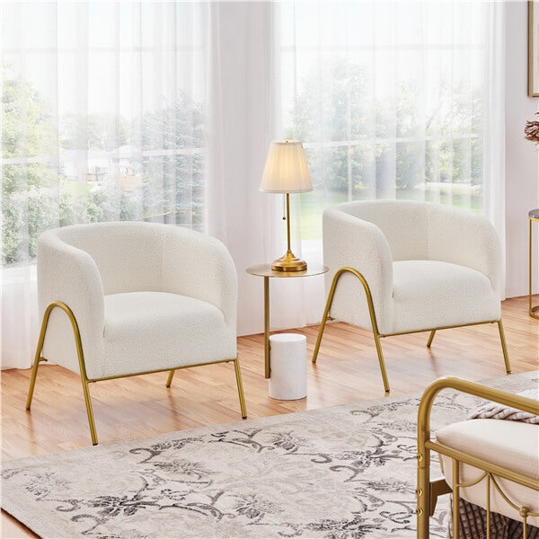 Yaheetech Modern Boucle Armchair
