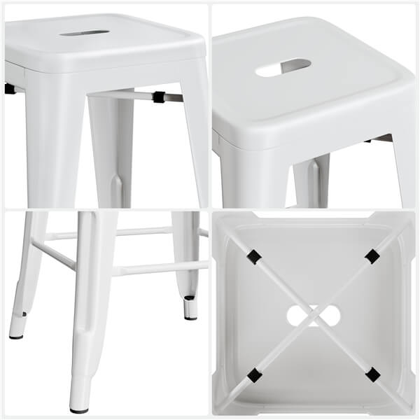 Yaheetech 24″ Height Metal Bar Stools