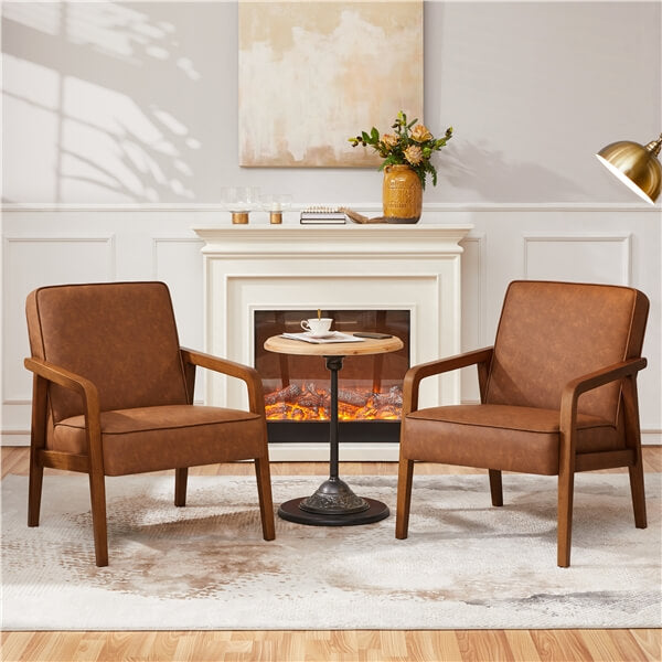 Yaheetech Mid-Century Modern Upholstered Lounge Chair