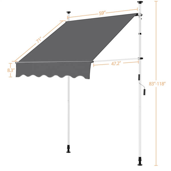 Yaheetech Manual Retractable Awning