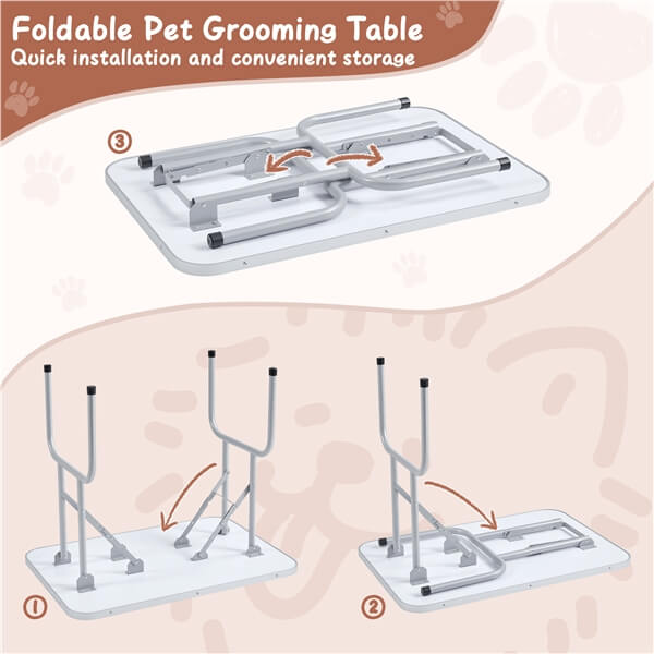 Yaheetech 46'' Pet Grooming Table for Large Dogs Maximum Capacity Up to 265Lb