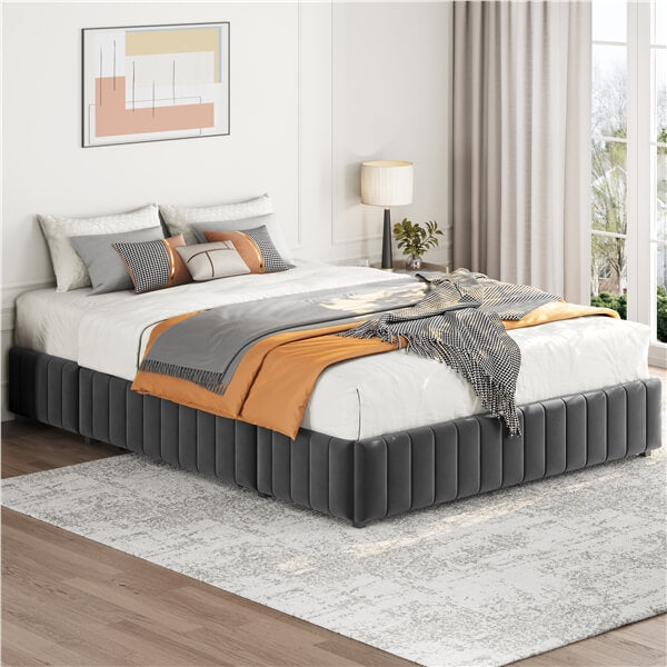 Yaheetech Upholstered Bed with Underbed 3 Storage Drawers