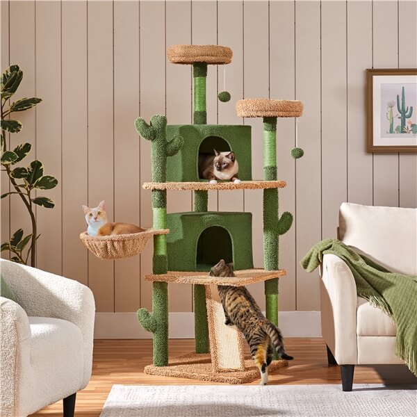 Yaheetech 66″ Tall Cactus Cat Tree