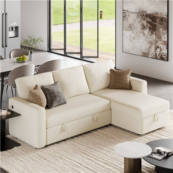 Yaheetech Sectional Sofa L-Shaped Sofa Couch Bed