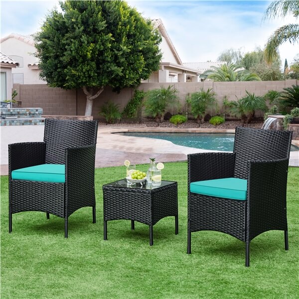 Yaheetech 3 Pieces Patio Porch Furniture Sets