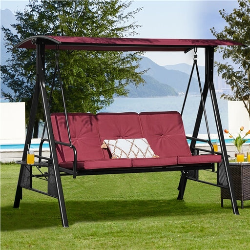 canopied porch swing 3 person