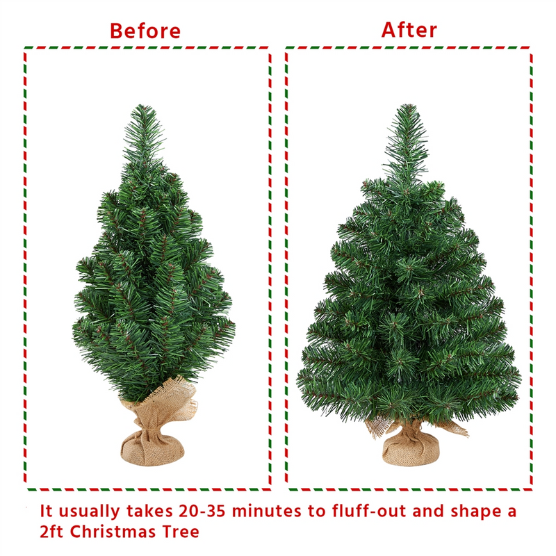 Yaheetech Mini Artificial 2Ft Tabletop Christmas Tree